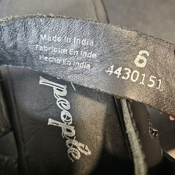 Free People Womens Astoria Clogs Size 6 Black Leather Platform - Picture 9 of 9